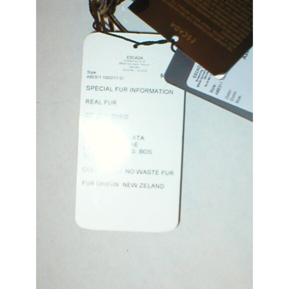 New Womens Designer Escada NWT $495 Leopard Belt Leather Logo Fur 70 27.5 XXS XS - Picture 8 of 11